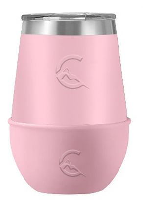 12OZ STAINLESS STEEL WINE W/ SILICONE SLEEVE (PINK)