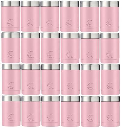 24 PACK - 12OZ CAN STAINLESS STEEL (PINK)