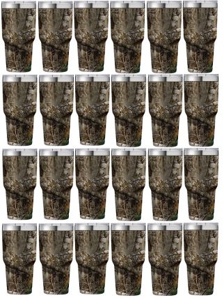 24 PACK - 30OZ STAINLESS STEEL TUMBLER (CAMO)